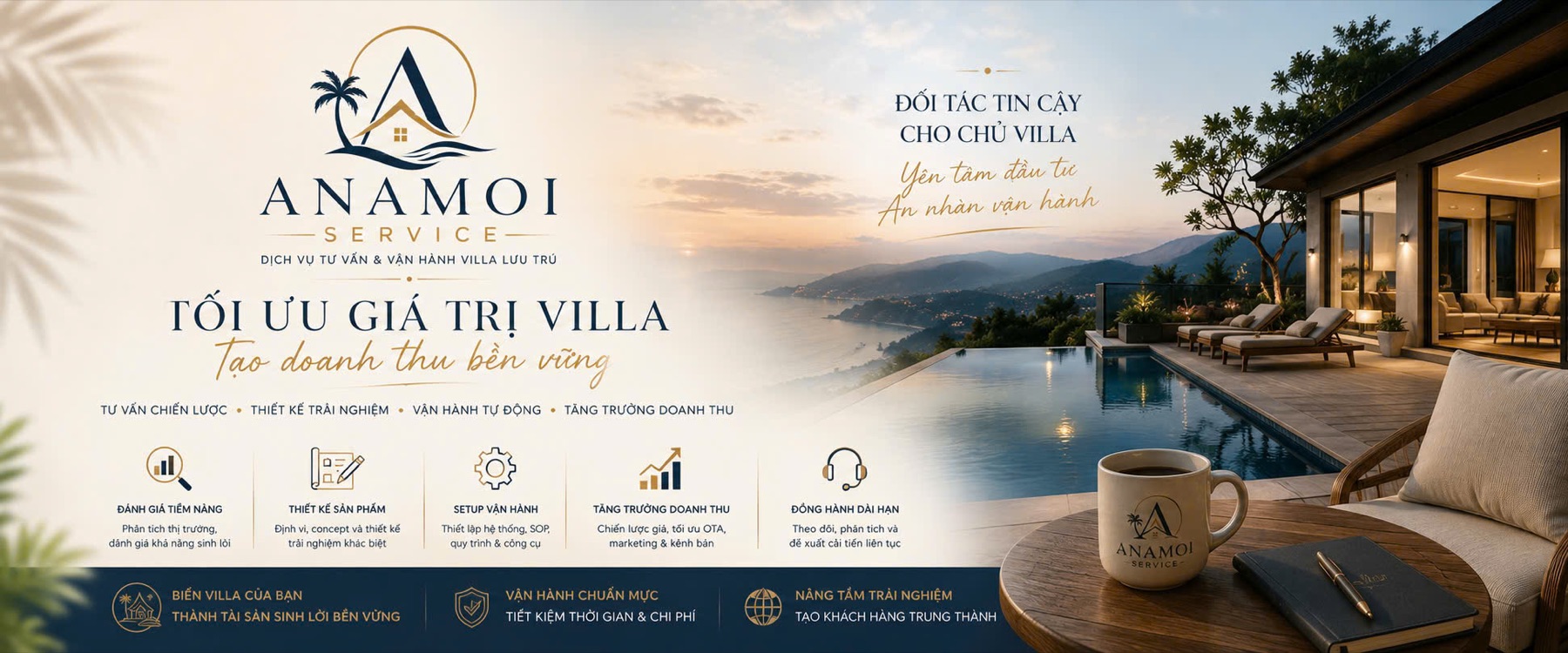 Anamoi Service — Tối ưu giá trị villa, tạo doanh thu bền vững